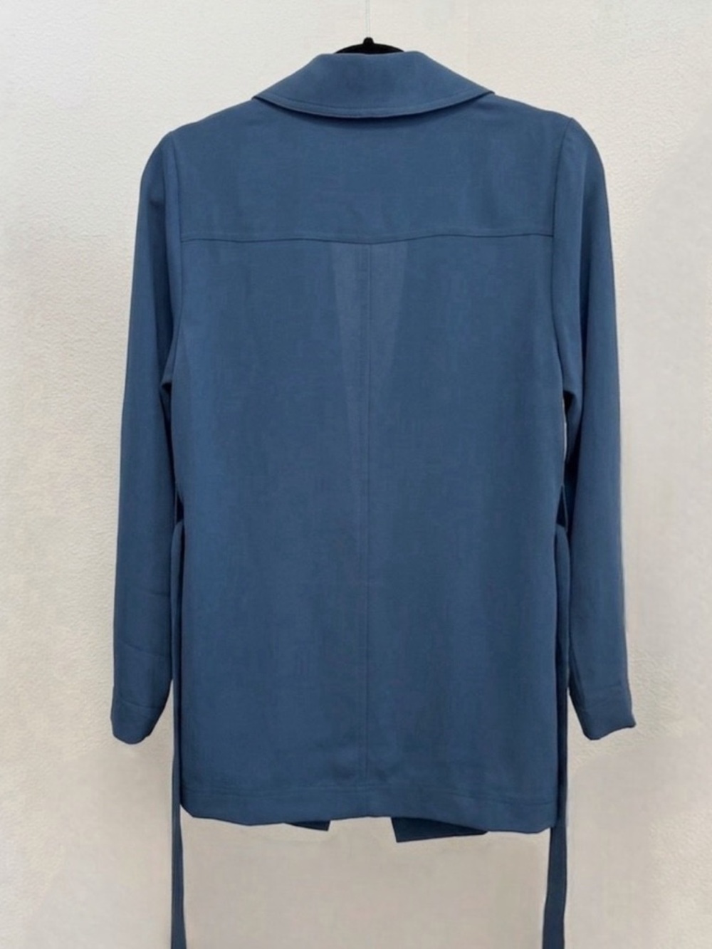 Aritzia Babaton Kahlo Mid-Length Belted Blazer Jacket Blue Teal NWT Size S - Picture 5 of 15
